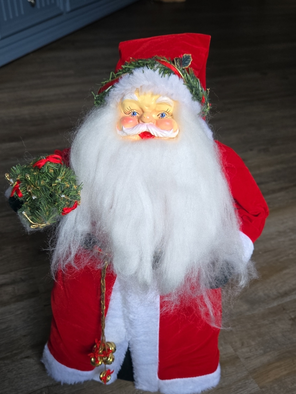 Vintage Velvet Santa Tree Topper